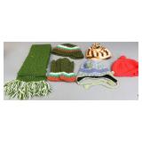 Crocheted Hats, Scarf & Mittens