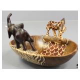 Carved Wood Bowl from Kenya