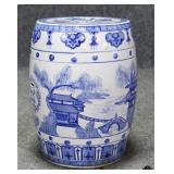 Blue & White Ceramic Garden Stool