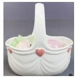 Vintage FTDA Ceramic Basket/Ceramic Eggs