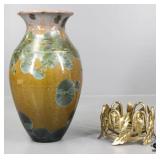 Wizard of Clay Vase/Metal Stand