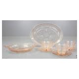 Pink Depression Glass Dishes