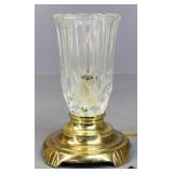 Crystal Lamp w/Brass Base