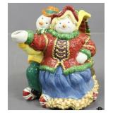 Fitz & Floyd Snowman & Snowoman Teapot