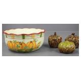Ceramic Bowl/Pumpkin Decor