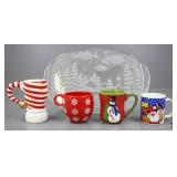 Christmas Mugs & Platter