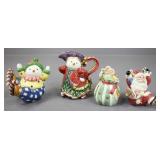 Fitz & Floyd Christmas Salt & Pepper Set &