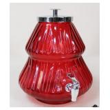 Glass Christmas Tree Beverage Dispenser
