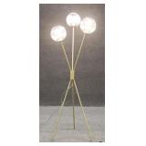 Metal Floor Lamp w/Glass Shades