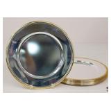 Silver & Gold Tone Service Chargers / 8 pc