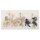 Lenox Porcelain Ornaments-1989 / 3 pc