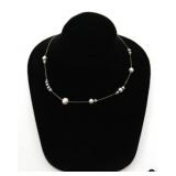 Sterling Silver & Pearl Necklace