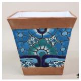 Painted & Glazed Terracotta Planter