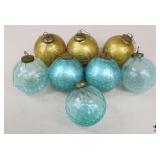 Glass Ornaments / 8 pc