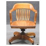 Rolling Wood Arm Chair
