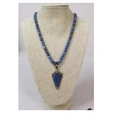 Carl Quintana Stone Necklace w/Sterling Pendant