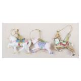 Lenox Porcelain Ornaments-1989 / 3 pc