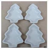 Crate & Barrel Porcelain Tree Dishes / 4 pc