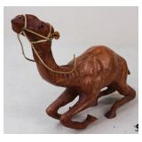 Leather-Wrapped Camel Figurine