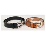 Size 38, 40 Western Belts including Leather / 2 pc