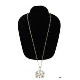 Sterling Silver Necklace w/ CZ Pendant