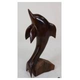 Iron Wood Dolphin Figurine