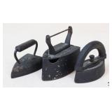 Vintage Sad Irons / 3 pc