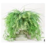 Artificial Fern Arrangement in Resin Planter