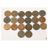Indian Head Pennies / 20 pc