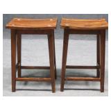 Pier One Saddle Stools / 2 pc