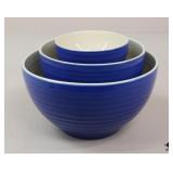 Emile Henry Glazed Stoneware Mixing Bowls/3 pc