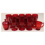 Viking "Georgian-Ruby" Iced Tea Goblets +