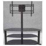 Metal Media Console w/Glass Shelves