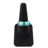 Sz 8 Sterling Turquoise Ring