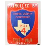 Harris County Constable Metal Sign