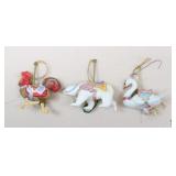Lenox Porcelain Ornaments-1989 / 3 pc
