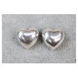 Sterling Pierced Heart Earrings