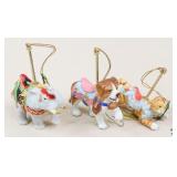 Lenox Carousel Animal Ornaments / 3 pc