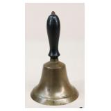 Brass School Bell w/Wood Handle