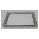 Metal and Mirror Vanity Tray