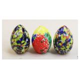 Bohemia/Bohdana Crystal/Glass Eggs-Czech/3 pc