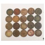 Indian Head Penny Collection / 20 Coins