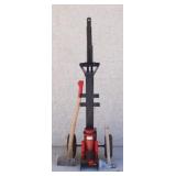 Rolling 10 Ton Manual Log Splitter w/Axes