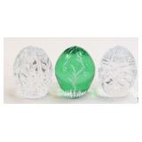 Bohemia/Bohdana Crystal/Glass Eggs-Czech/3 pc