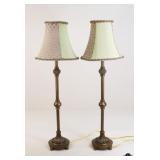 Pair of Tall Candlestick Style Lamps