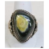 Sz 8 Sterling Ring w/ Stone