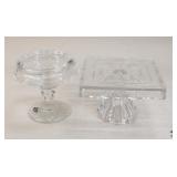 Shannon Crystal Compote & Cake Stand / 2 Pc
