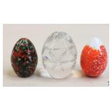 Bohemia/Bohdana Crystal/Glass Eggs-Czech/3 pc