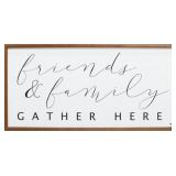 Wood 'Friends and Family' Sign