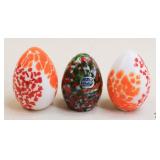 Bohemia/Bohdana Crystal/Glass Eggs-Czech/3 pc